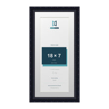 Louis Range Black Picture, Photo & Poster Frame with White Mount - 21x10" Frame for 18x7" Photo, Black