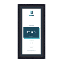 Louis Range Black Picture, Photo & Poster Frame with Pacific Blue Mount - 22x10" Frame for 20x8" Photo, Black