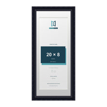 Louis Range Black Picture, Photo & Poster Frame with White Mount - 24x10" Frame for 20x8" Photo, Black
