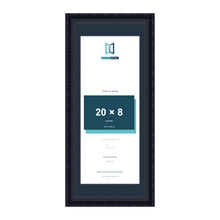 Louis Range Black Picture, Photo & Poster Frame with Pacific Blue Mount - 24x10" Frame for 20x8" Photo, Black