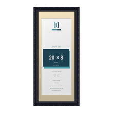 Louis Range Black Picture, Photo & Poster Frame with Ivory Mount - 24x10" Frame for 20x8" Photo, Black