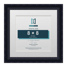 Louis Range Black Picture, Photo & Poster Frame with White Mount - 11x11" Frame for 8x8" Photo, Black