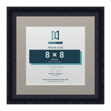 Louis Range Black Picture, Photo & Poster Frame with Dawn Grey Mount - 11x11" Frame for 8x8" Photo, Black