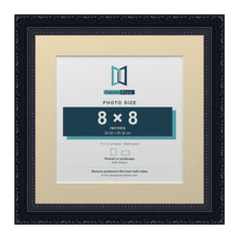 Louis Range Black Picture, Photo & Poster Frame with Ivory Mount - 11x11" Frame for 8x8" Photo, Black