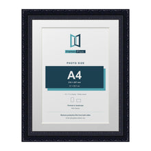 Louis Range Black Picture, Photo & Poster Frame with White Mount - 14x11" Frame for A4 Photo, Black