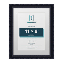 Louis Range Black Picture, Photo & Poster Frame with White Mount - 14x11" Frame for 11x8" Photo, Black