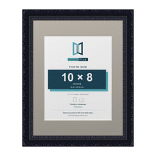 Louis Range Black Picture, Photo & Poster Frame with Dawn Grey Mount - 14x11" Frame for 10x8" Photo, Black