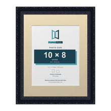 Louis Range Black Picture, Photo & Poster Frame with Ivory Mount - 14x11" Frame for 10x8" Photo, Black