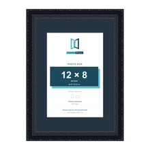 Louis Range Black Picture, Photo & Poster Frame with Pacific Blue Mount - A3 Frame for 12x8" Photo, Black