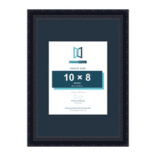 Louis Range Black Picture, Photo & Poster Frame with Pacific Blue Mount - A3 Frame for 10x8" Photo, Black
