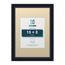 Louis Range Black Picture, Photo & Poster Frame with Ivory Mount - A3 Frame for 10x8" Photo, Black