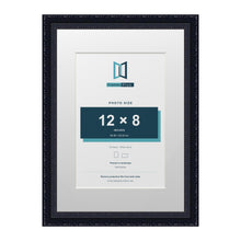 Louis Range Black Picture, Photo & Poster Frame with White Mount - A3 Frame for 12x8" Photo, Black