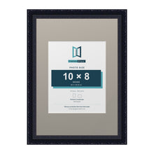 Louis Range Black Picture, Photo & Poster Frame with Dawn Grey Mount - A3 Frame for 10x8" Photo, Black