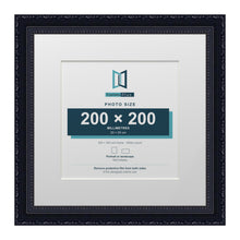 Louis Range Black Picture, Photo & Poster Frame with White Mount - 30x30cm Frame for 20x20cm Photo, Black