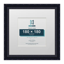 Louis Range Black Picture, Photo & Poster Frame with White Mount - 30x30cm Frame for 18x18cm Photo, Black