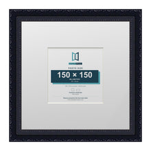 Louis Range Black Picture, Photo & Poster Frame with White Mount - 30x30cm Frame for 15x15cm Photo, Black