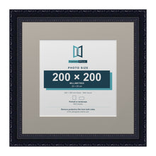Louis Range Black Picture, Photo & Poster Frame with Dawn Grey Mount - 30x30cm Frame for 20x20cm Photo, Black