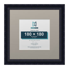 Louis Range Black Picture, Photo & Poster Frame with Dawn Grey Mount - 30x30cm Frame for 18x18cm Photo, Black