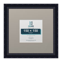 Louis Range Black Picture, Photo & Poster Frame with Dawn Grey Mount - 30x30cm Frame for 15x15cm Photo, Black