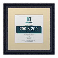 Louis Range Black Picture, Photo & Poster Frame with Ivory Mount - 30x30cm Frame for 20x20cm Photo, Black