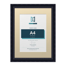 Louis Range Black Picture, Photo & Poster Frame with Ivory Mount - 40x30cm Frame for A4 Photo, Black