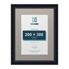 Louis Range Black Picture, Photo & Poster Frame with Dawn Grey Mount - 40x30cm Frame for 30x20cm Photo, Black