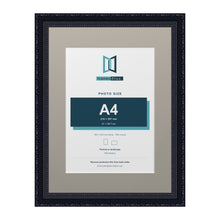 Louis Range Black Picture, Photo & Poster Frame with Dawn Grey Mount - 40x30cm Frame for A4 Photo, Black