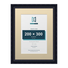 Louis Range Black Picture, Photo & Poster Frame with Ivory Mount - 40x30cm Frame for 30x20cm Photo, Black