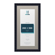 Louis Range Black Picture, Photo & Poster Frame with Dawn Grey Mount - 60x30cm Frame for 50x20cm Photo, Black