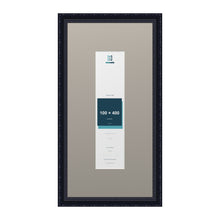 Louis Range Black Picture, Photo & Poster Frame with Dawn Grey Mount - 60x30cm Frame for 40x10cm Photo, Black