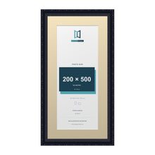 Louis Range Black Picture, Photo & Poster Frame with Ivory Mount - 60x30cm Frame for 50x20cm Photo, Black