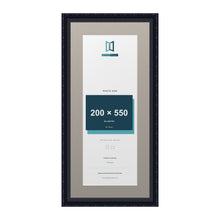 Louis Range Black Picture, Photo & Poster Frame with Dawn Grey Mount - 65x30cm Frame for 55x20cm Photo, Black
