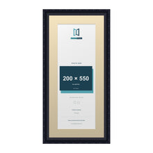Louis Range Black Picture, Photo & Poster Frame with Ivory Mount - 65x30cm Frame for 55x20cm Photo, Black