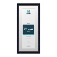 Louis Range Black Picture, Photo & Poster Frame with White Mount - 70x30cm Frame for 60x20cm Photo, Black