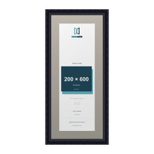 Louis Range Black Picture, Photo & Poster Frame with Dawn Grey Mount - 70x30cm Frame for 60x20cm Photo, Black