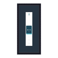 Louis Range Black Picture, Photo & Poster Frame with Pacific Blue Mount - 70x30cm Frame for 50x10cm Photo, Black