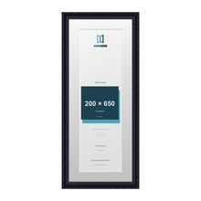Louis Range Black Picture, Photo & Poster Frame with White Mount - 75x30cm Frame for 65x20cm Photo, Black