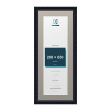 Louis Range Black Picture, Photo & Poster Frame with Dawn Grey Mount - 75x30cm Frame for 65x20cm Photo, Black