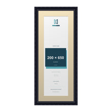 Louis Range Black Picture, Photo & Poster Frame with Ivory Mount - 75x30cm Frame for 65x20cm Photo, Black