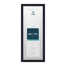 Louis Range Black Picture, Photo & Poster Frame with White Mount - 80x30cm Frame for 70x20cm Photo, Black