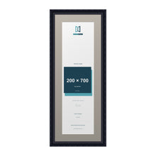 Louis Range Black Picture, Photo & Poster Frame with Dawn Grey Mount - 80x30cm Frame for 70x20cm Photo, Black