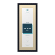 Louis Range Black Picture, Photo & Poster Frame with Ivory Mount - 80x30cm Frame for 70x20cm Photo, Black