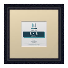 Louis Range Black Picture, Photo & Poster Frame with Ivory Mount - 12x12" Frame for 6x6" Photo, Black