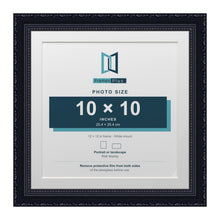 Louis Range Black Picture, Photo & Poster Frame with White Mount - 12x12" Frame for 10x10" Photo, Black