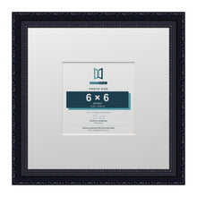 Louis Range Black Picture, Photo & Poster Frame with White Mount - 12x12" Frame for 6x6" Photo, Black