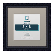Louis Range Black Picture, Photo & Poster Frame with Dawn Grey Mount - 12x12" Frame for 8x8" Photo, Black