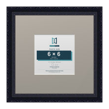 Louis Range Black Picture, Photo & Poster Frame with Dawn Grey Mount - 12x12" Frame for 6x6" Photo, Black