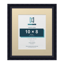 Louis Range Black Picture, Photo & Poster Frame with Ivory Mount - 14x12" Frame for 10x8" Photo, Black