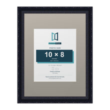 Louis Range Black Picture, Photo & Poster Frame with Dawn Grey Mount - 16x12" Frame for 10x8" Photo, Black