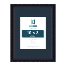 Louis Range Black Picture, Photo & Poster Frame with Pacific Blue Mount - 16x12" Frame for 10x8" Photo, Black